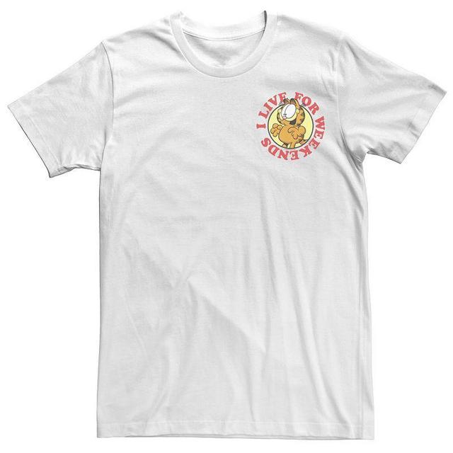 Mens Garfield Loves Weekends Pocket Hit Tee Product Image