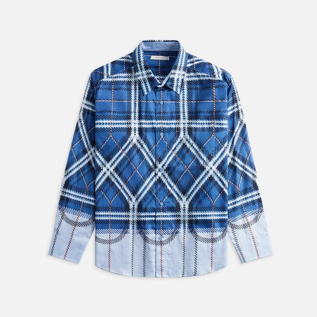 Craig Green Plaid Fade Shirt - Blue Plaid Male Product Image