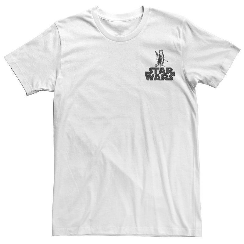 Mens Star Wars Han Solo Action Pose Logo Graphic Tee Product Image