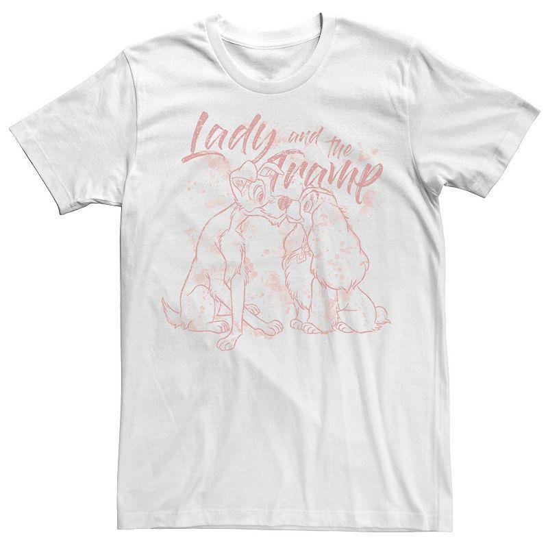 Disneys Lady And The Tramp Splatter Outline Mens Tee Product Image