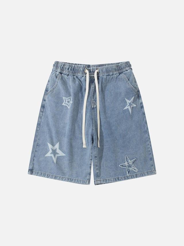 Aelfric Eden Embroidery Star Washed Jorts Product Image