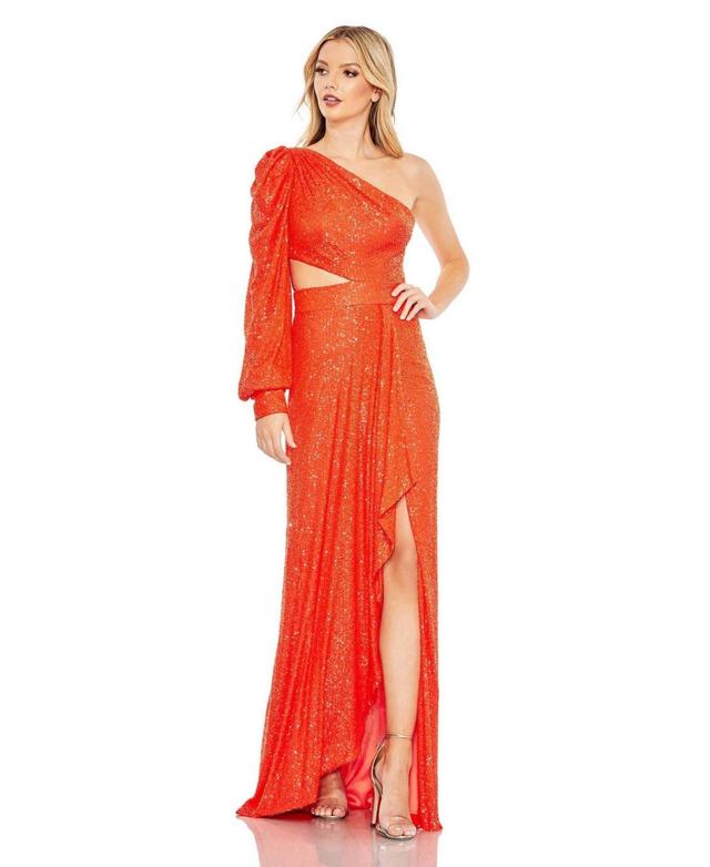 Womens Ieena Sequined One Shoulder Cut Out Gown Product Image