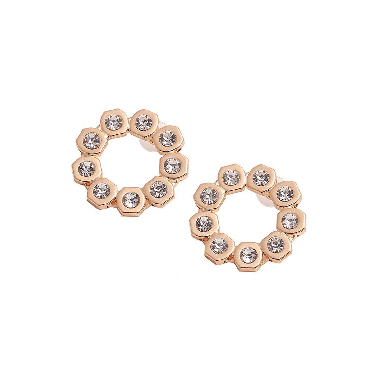 Sohi Womens Crystal Stud Earrings Product Image