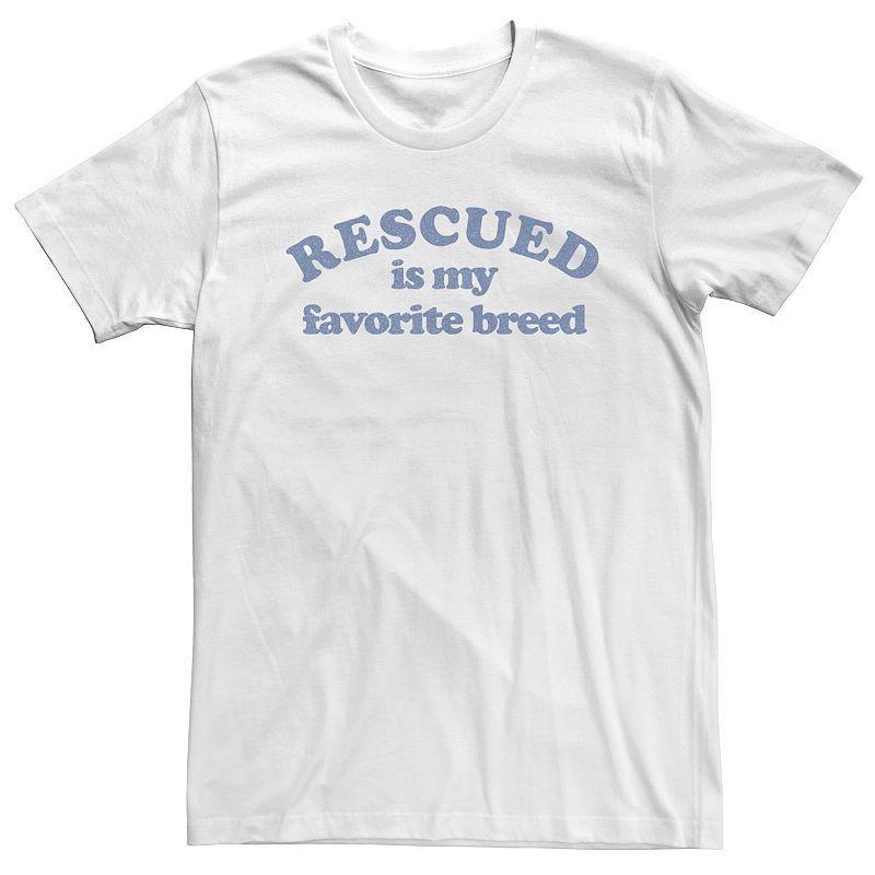 Big & Tall Trendy Rescued Is My Favorite Breed Graphic Tee, Mens Product Image