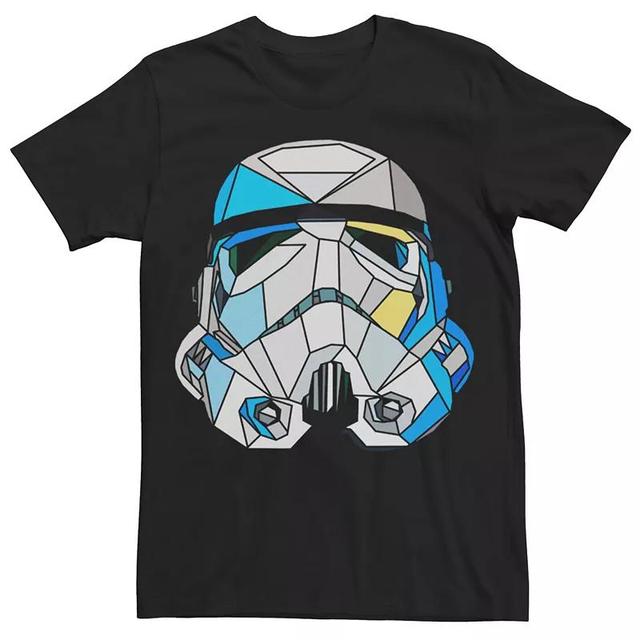 Mens Star Wars Stained Glass Style Stormtrooper Helmet Tee Blue Product Image