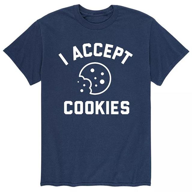 Mens I Accept Cookies Tee Blue Product Image