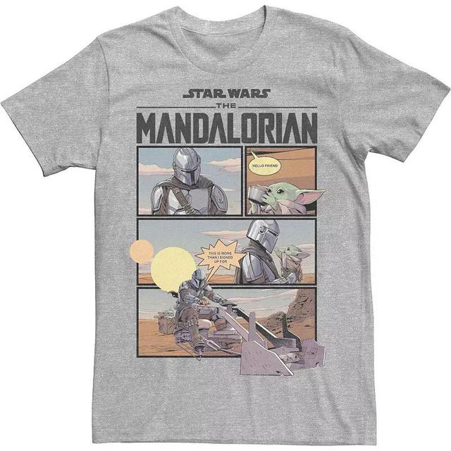 Mens Star Wars The Madolorian Mando Comic Boxed Up Tee Athletic Grey Product Image