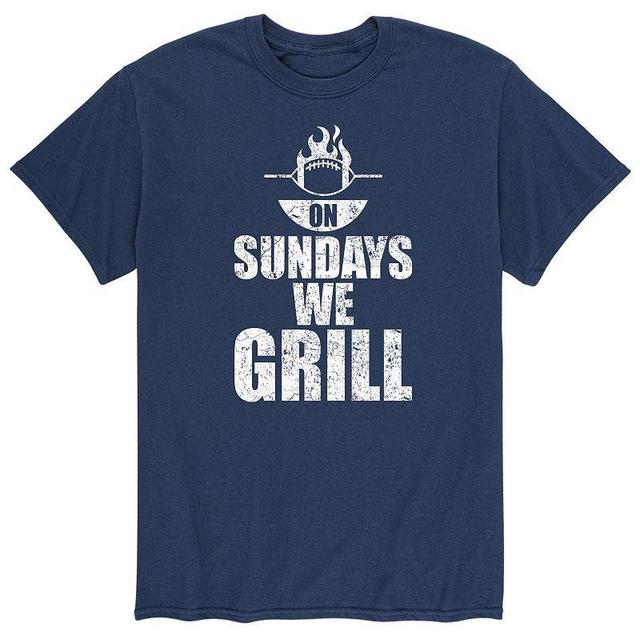 Mens Sundays We Grill Tee Blue Product Image