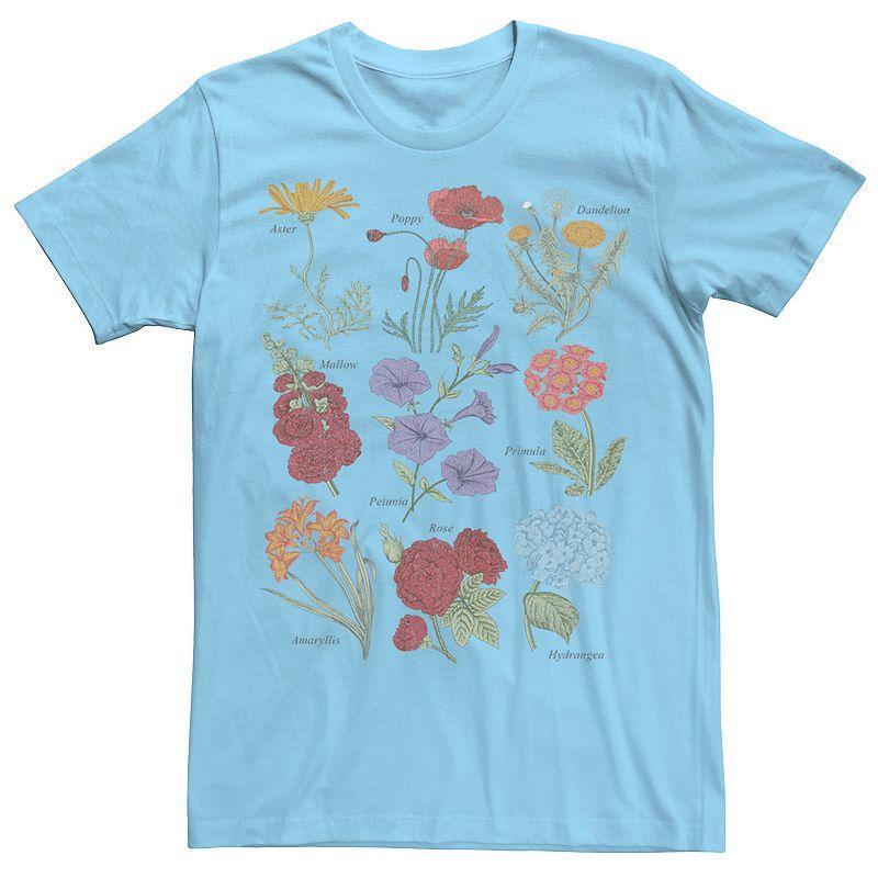 Mens Flower Names Sketched Tee Product Image