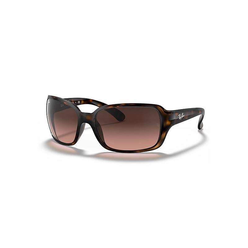 Ray-Ban Womens 0RB4068 60mm Havana Square Wrap Sunglasses Product Image