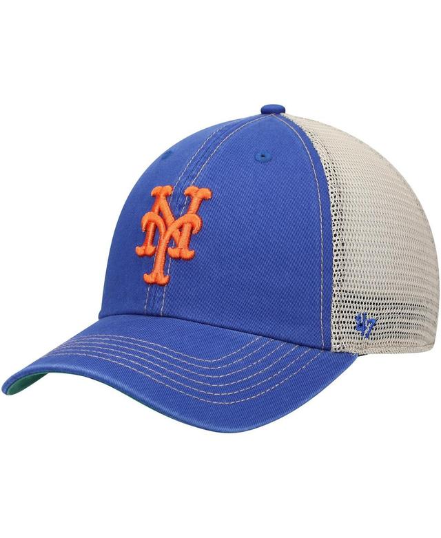 Mens 47 Brand Royal New York Mets Trawler Clean Up Trucker Snapback Hat Product Image