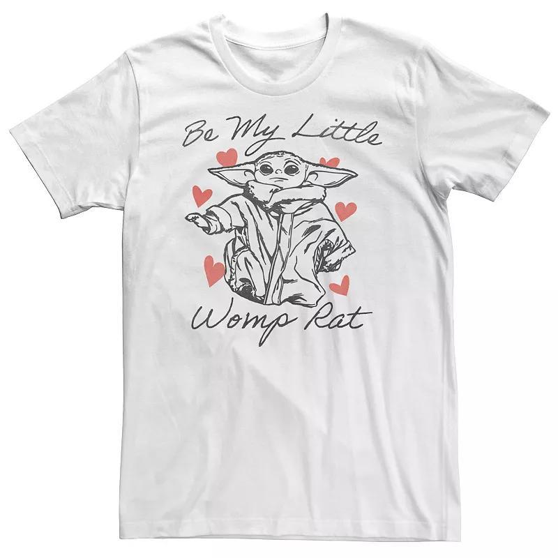 Big & Tall Star Wars: The Mandalorian The Child Valentines Day Be My Little Womp Rat Tee, Mens Athletic Grey Product Image