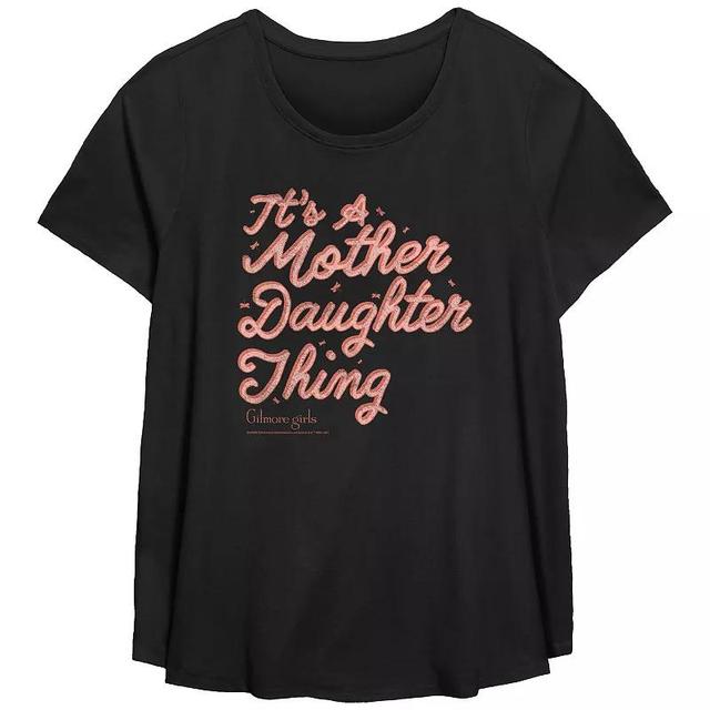 Plus Size Gilmore Girls Its A Mother Daughter Thing Scoop Hem Flowy Graphic Tee, Womens Product Image