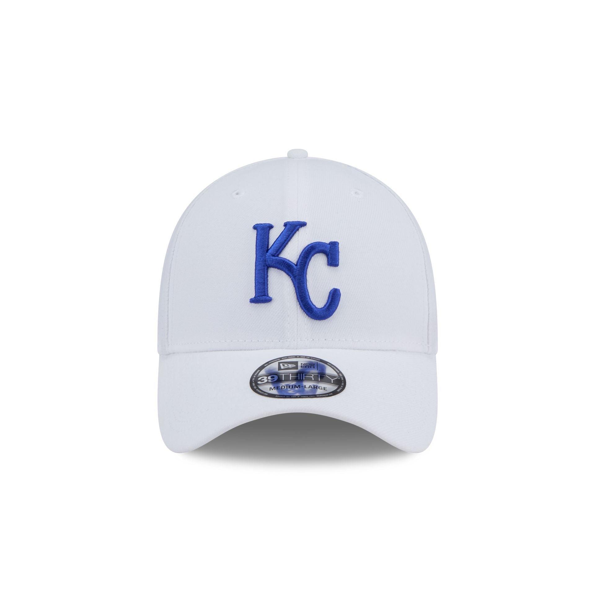 Kansas City Royals Optic White 39THIRTY Stretch Fit Hat Male Product Image