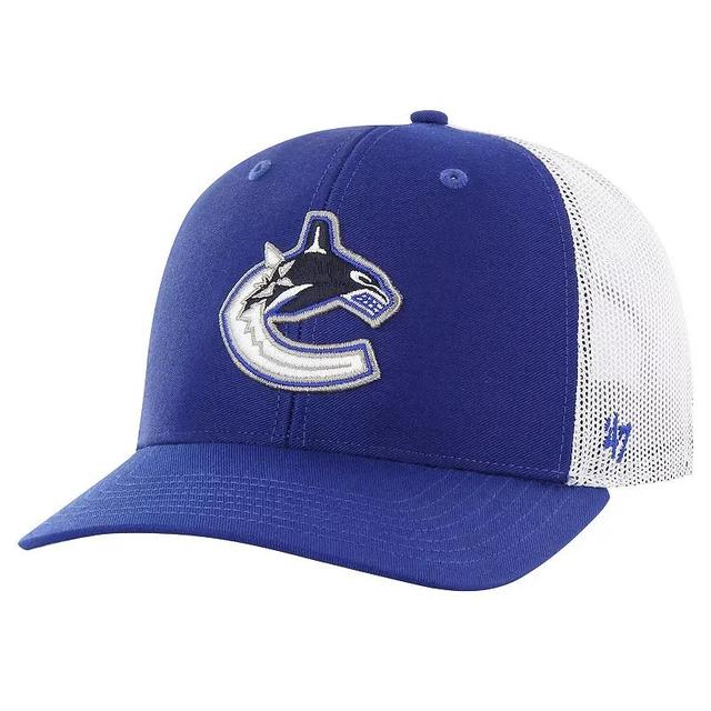 Mens 47 Blue Vancouver Canucks Core Logo Trucker Adjustable Hat Product Image