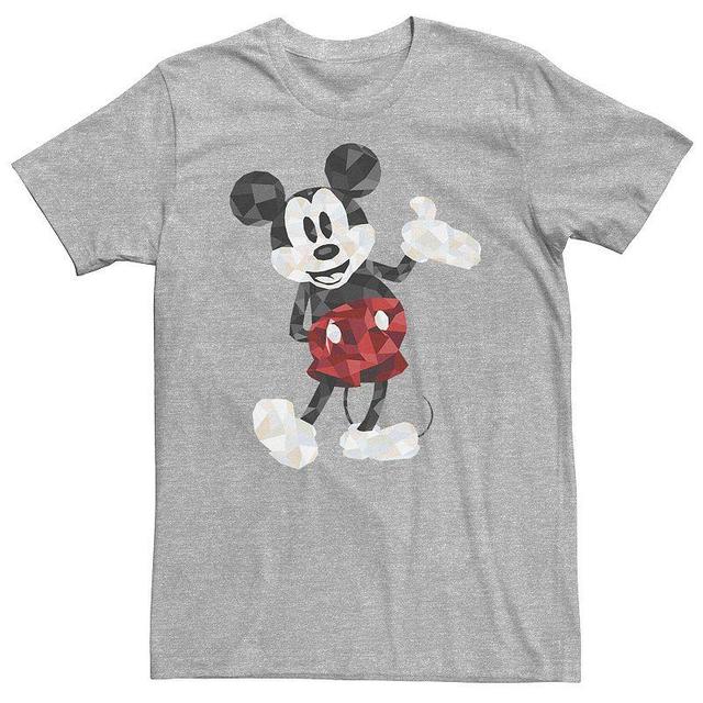 Big & Tall Disney Mickey Mouse Poly Mickey Portrait Tee, Mens Athletic Grey Product Image