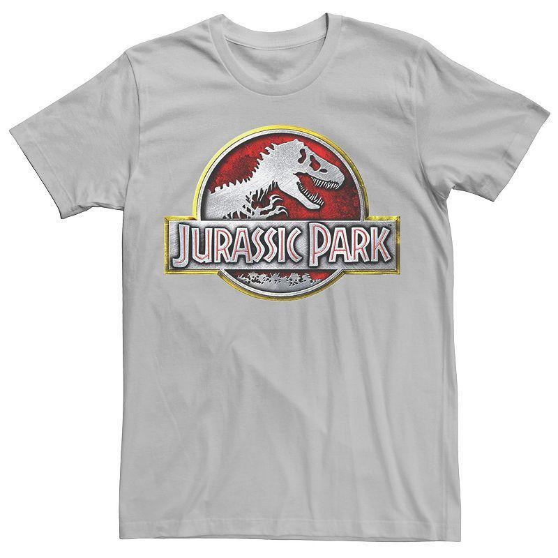 Mens Jurassic Park Chrome Logo Tee, Mens Product Image