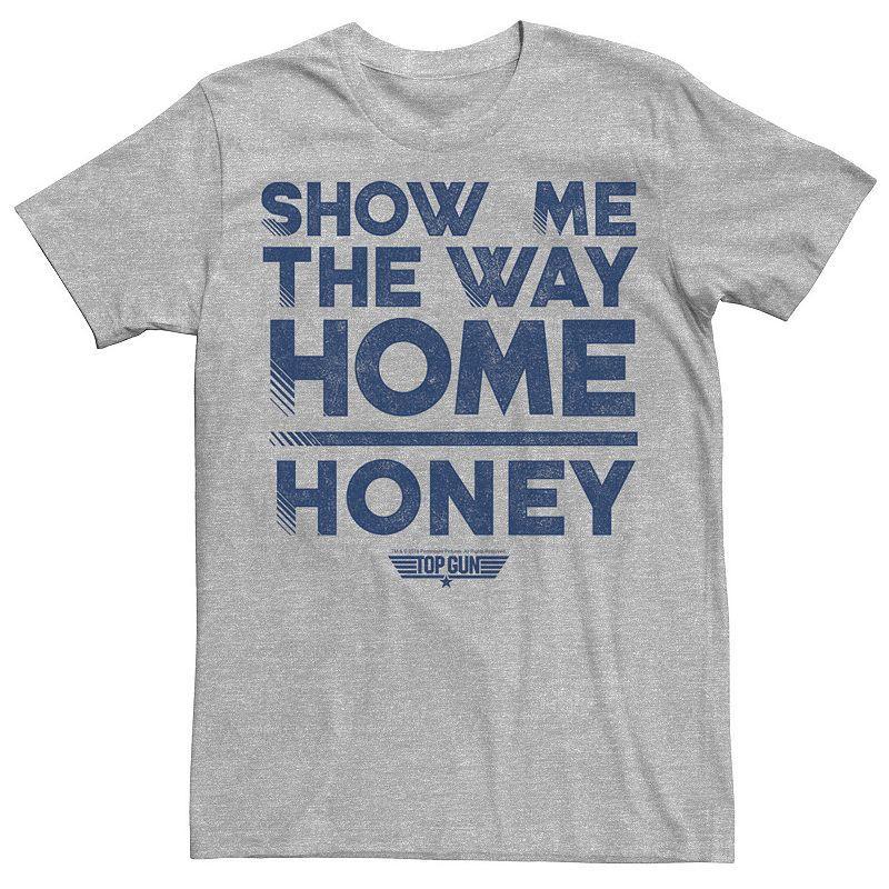 Mens Top Gun Show Me The Way Home Honey Tee Athletic Grey Product Image