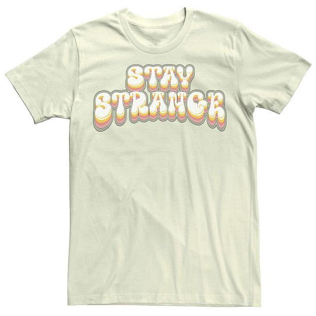 Mens Stay Strange Retro Style Font Tee Product Image