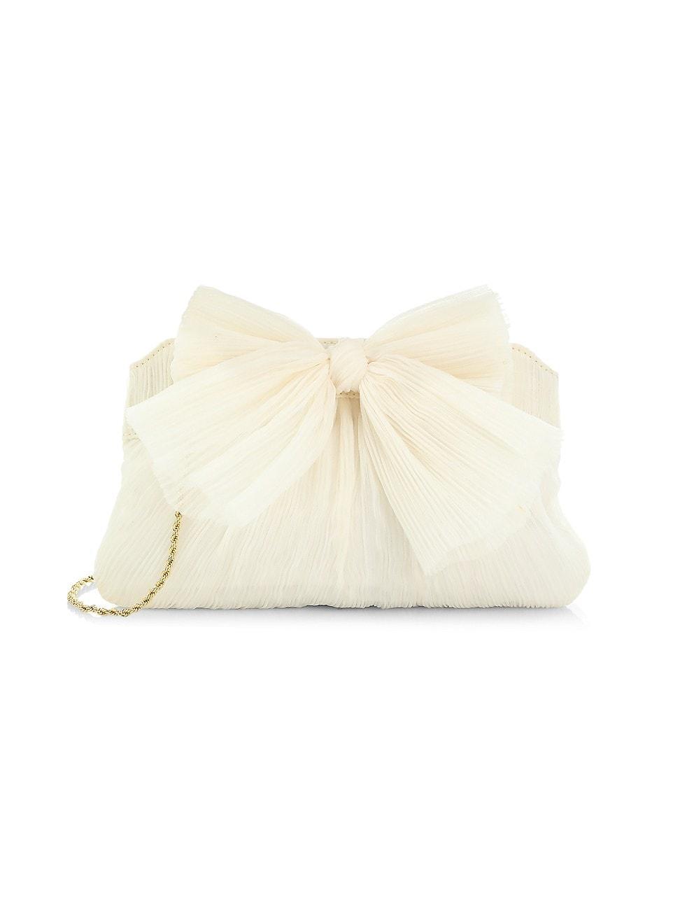 Womens Rayne Bow Pleated Frame Clutch Product Image