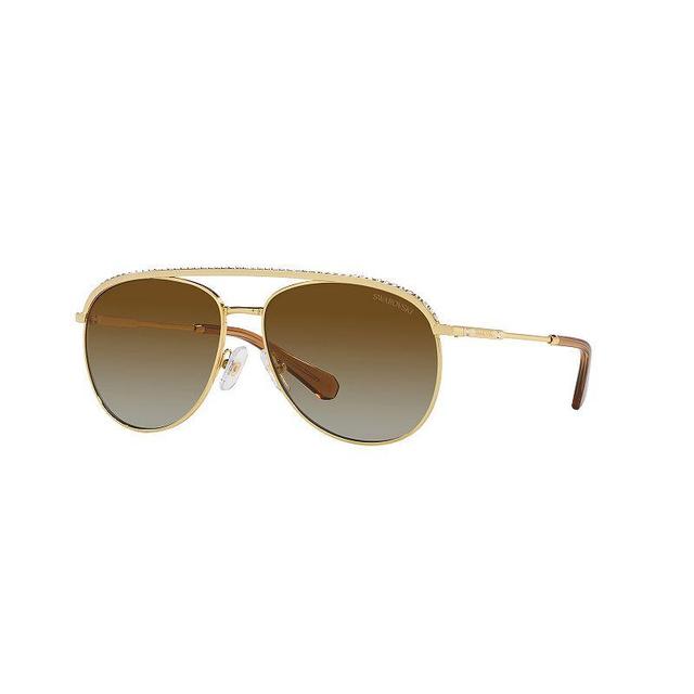 Womens Swarovski 0SK7005 58mm Aviator Polarized Sunglasses Product Image