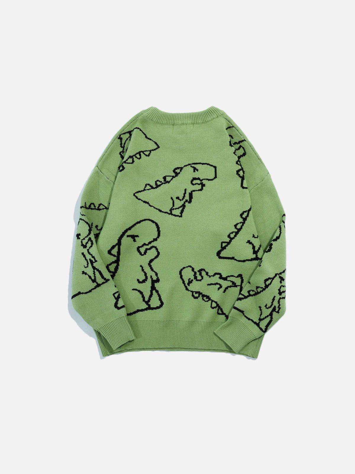 Aelfric Eden Dinosaur Cartoon Pattern Knit Sweater Product Image