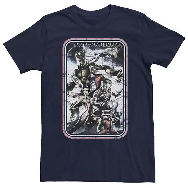 Mens Marvel Save Planet Poster Tee Blue Product Image