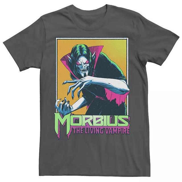 Mens Marvel Morbius The Living Vampire Framed Portrait Tee Grey Product Image