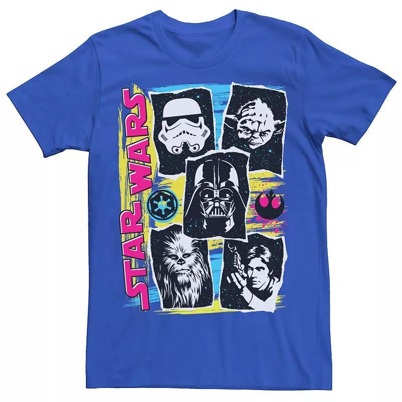 Mens Star Wars Characters Colorpop Collage Graphic Tee Product Image