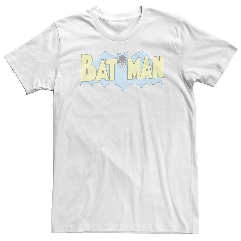 Big & Tall DC Comics Batman Retro Comic Logo Tee, Mens, Size: 5XL, White Product Image