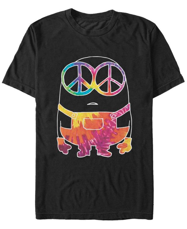 Fifth Sun Minions Mens Hippie Tie Dye Peace Sign Short Sleeve T-Shirt Product Image