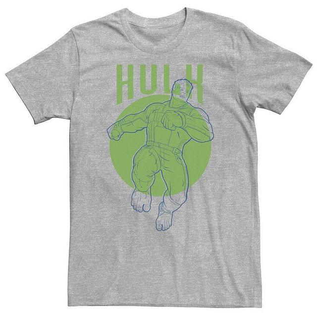 Big & Tall Marvel Avengers Endgame Hulk Outline Poster Tee, Mens Athletic Grey Product Image