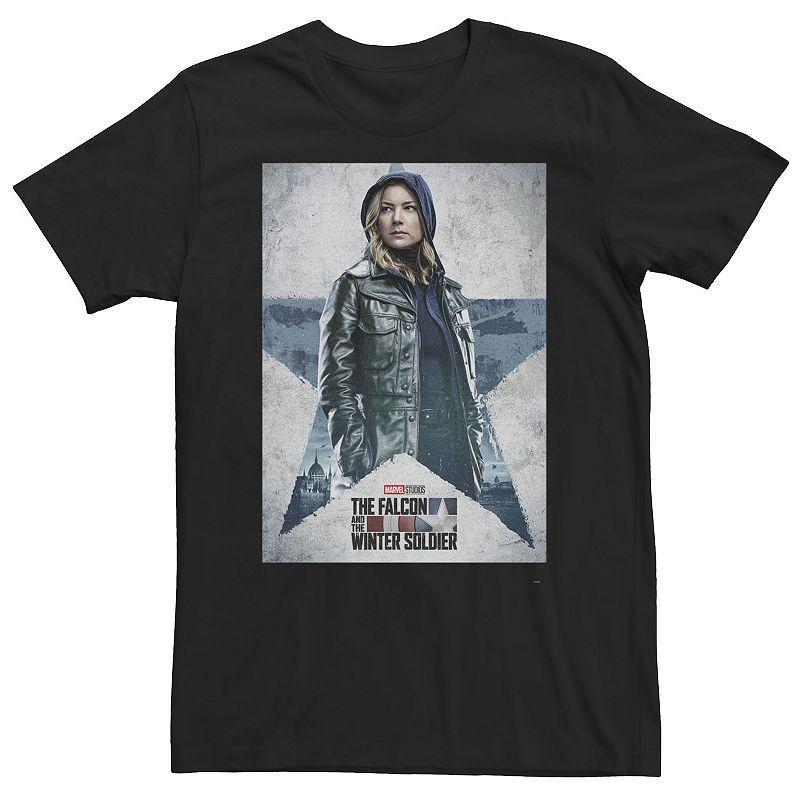 Big & Tall Marvel Falcon Winter Soldier Sharon Carter Character Poster Tee, Mens Product Image