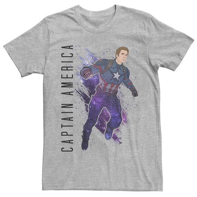 Mens Marvel Avengers Endgame Captain America Tee Athletic Grey Product Image