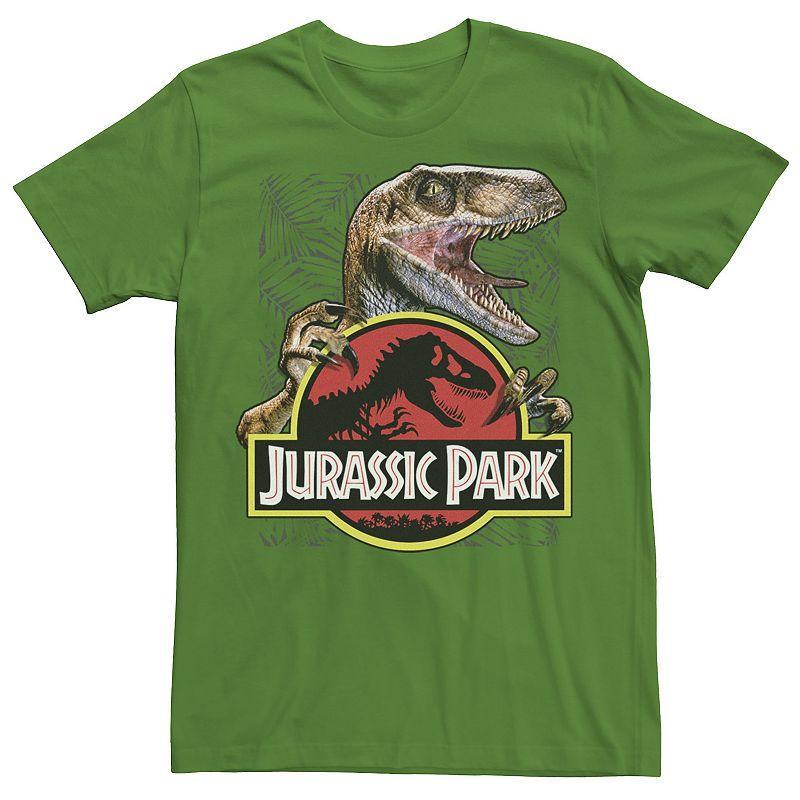 Mens Jurassic Park Raptor Holding Colored Logo Tee Product Image