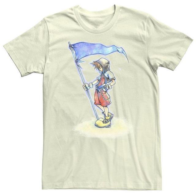 Mens Kingdom Hearts Sora With Flag Watercolor Tee Product Image