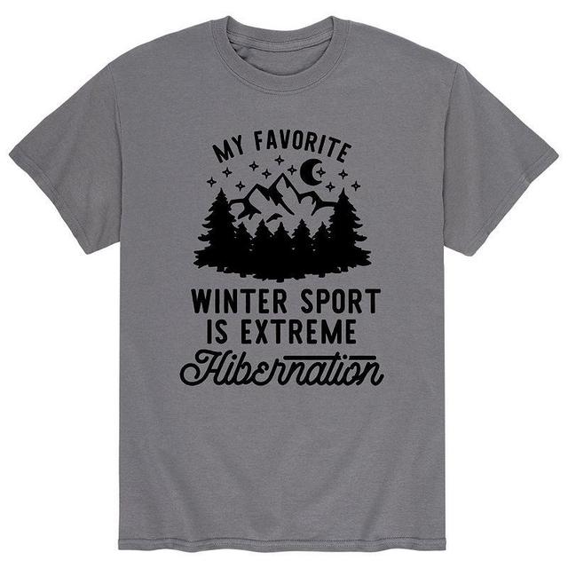 Mens Fav Sport Winter Hibernation Tee Grey Product Image