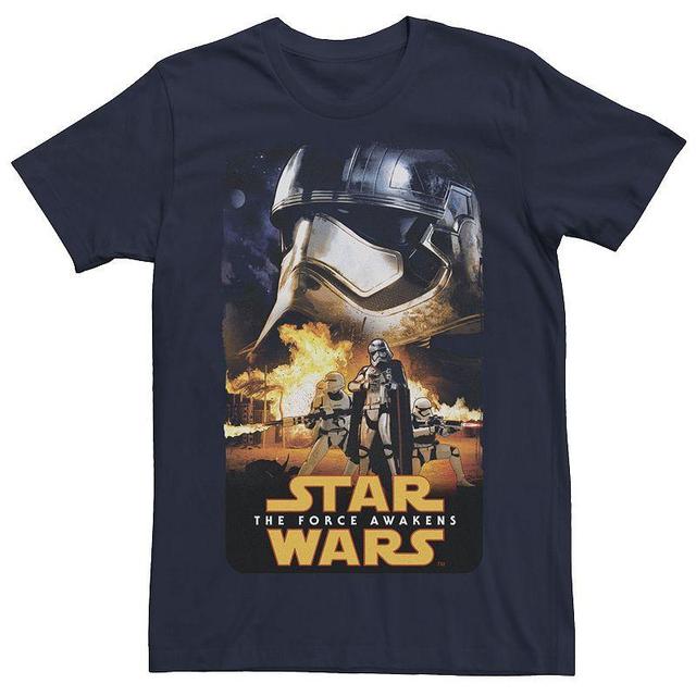 Mens Star Wars The Force Awakens Captain Phasma Fire Portrait Tee Blue Product Image