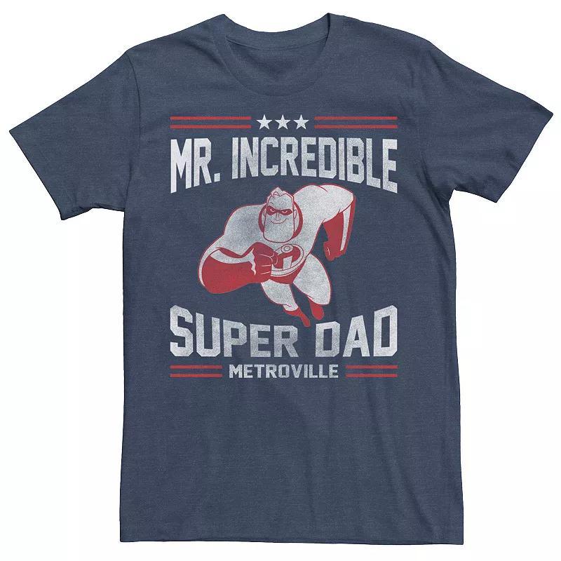 Disney / Pixars The Incredibles Mens Super Dad Tee Blue Hthr Product Image