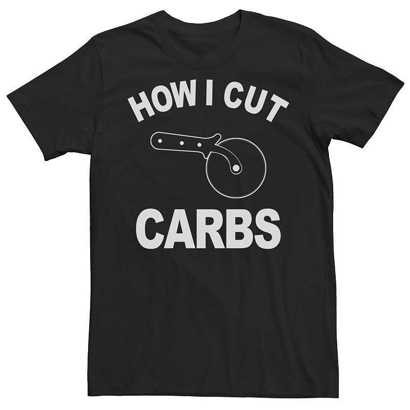 Mens Pizza Cutter How I Cut Carbs Graphic Tee Product Image