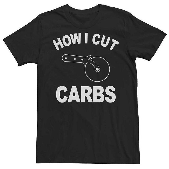 Mens Pizza Cutter How I Cut Carbs Graphic Tee Product Image