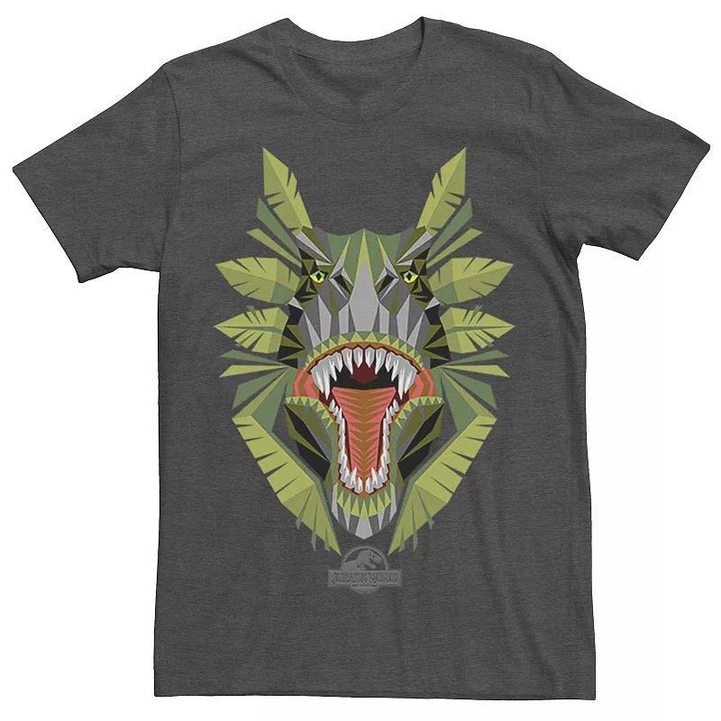 Mens Jurassic World Tikisaur Leaf Face Roar Graphic Tee Grey Heather Product Image