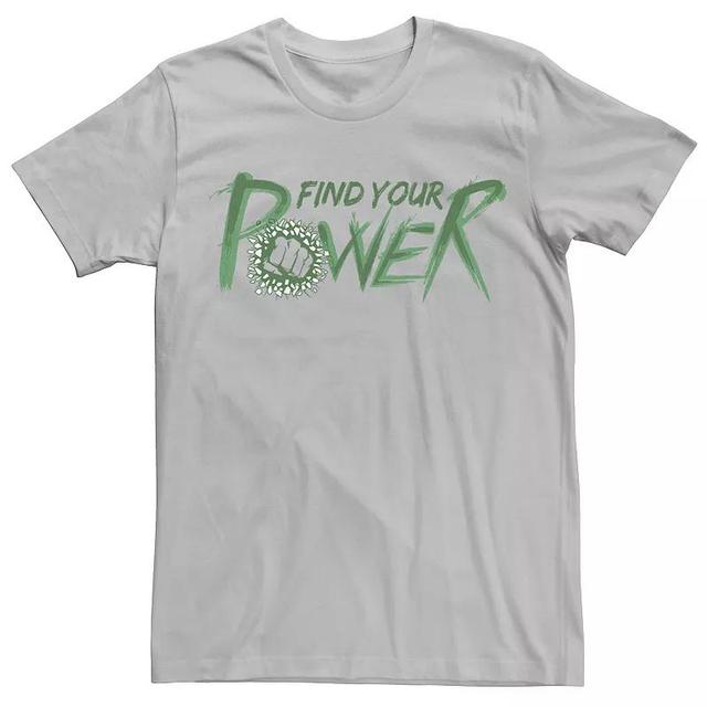 Mens Marvel Hulk Find Your Power Fist Text Tee Product Image