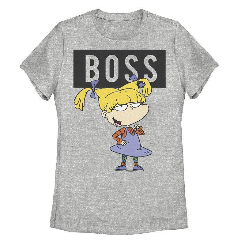 Juniors Rugrats Boss Angelica Graphic Tee, Girls Athletic Grey Product Image