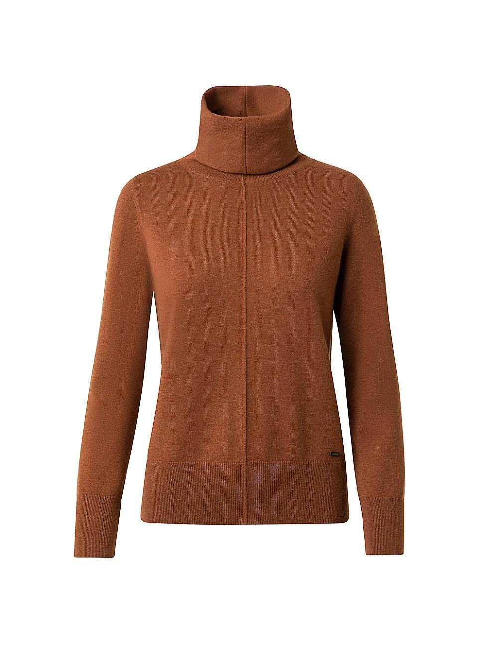 Womens Cashmere Rib-Knit Turtleneck product image