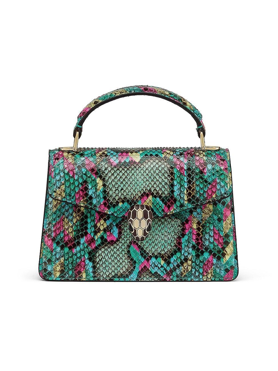 Womens Pop Python Top-Handle Bag Product Image