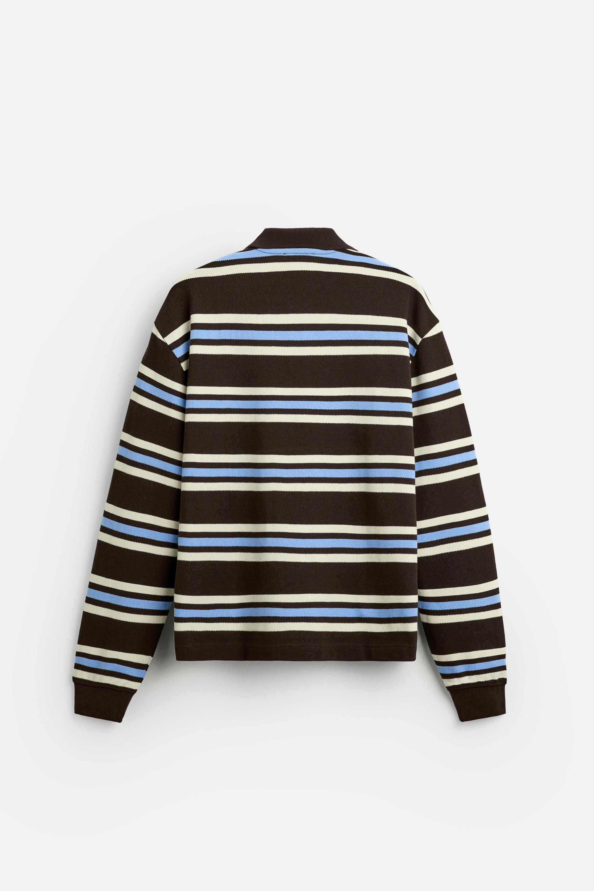 STRIPED PIQUÉ POLO SHIRT Product Image