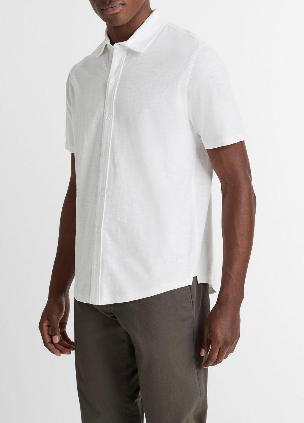 Heavy Slub-Cotton Button-Front Shirt Product Image