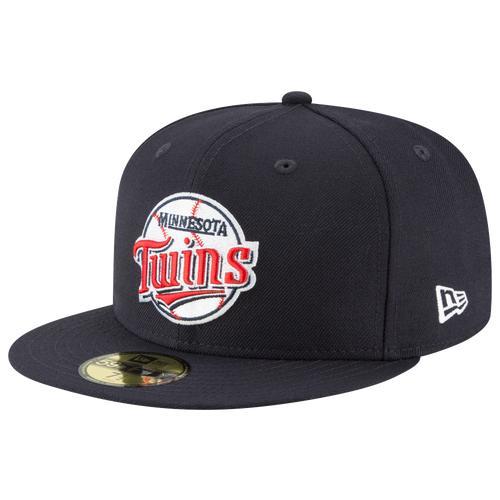 Mens New Era Minnesota Twins Cooperstown Collection Wool 59FIFTY Fitted Hat Blue Product Image