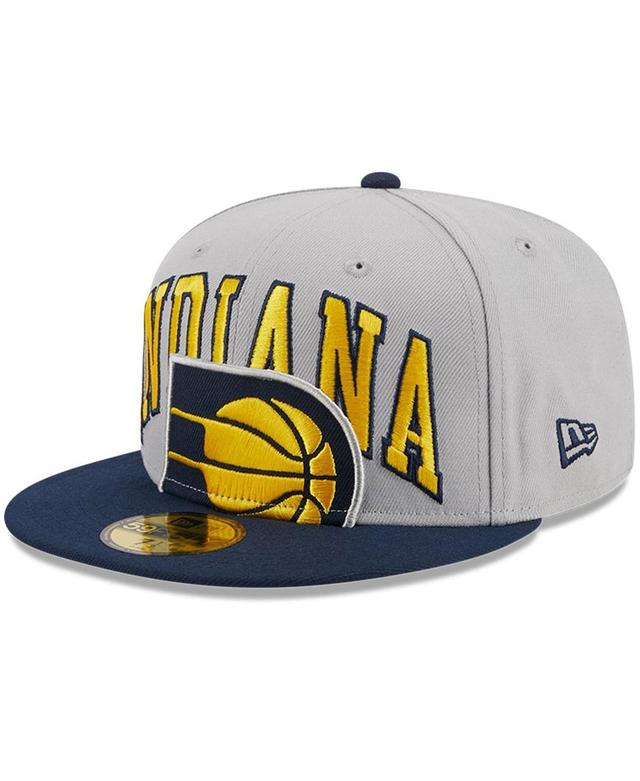 Mens New Era Gray Indiana Pacers Tip-Off Two-Tone 59FIFTY Fitted Hat - Gray Product Image